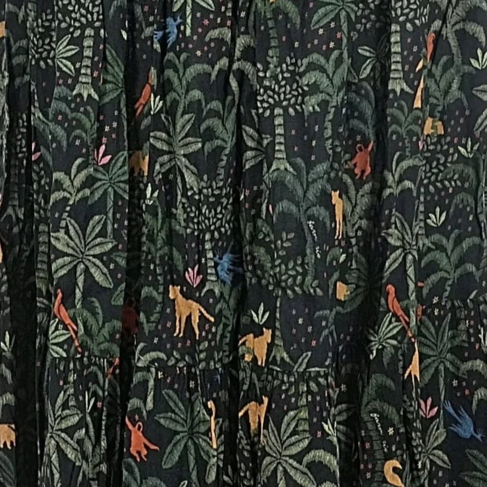 Farm Rio for Anthropologie Jungle Themed Maxi Skirt NWT Large - Picture 2 of 3